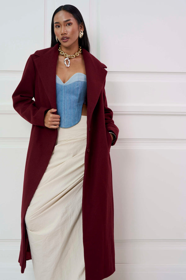 TAILORED MAROON COAT