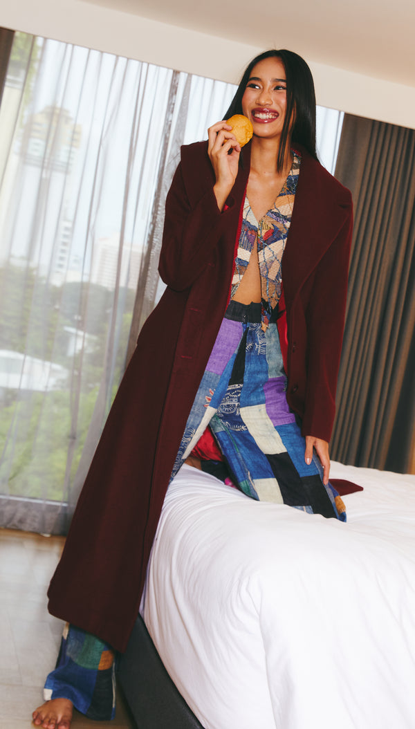 TAILORED MAROON COAT